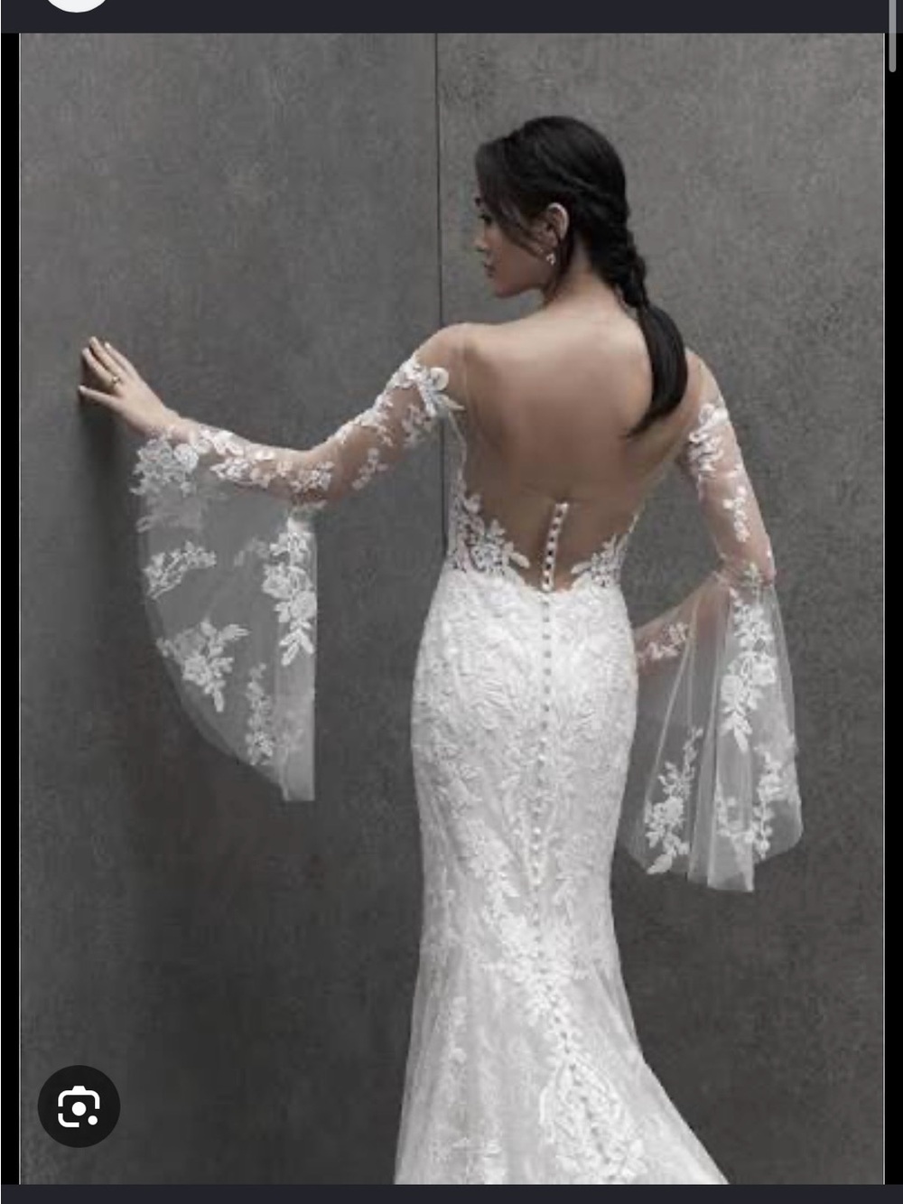 Madison James Elegant Ivory Lace Wedding Dress - Picture 6 of 7